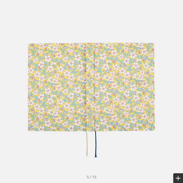 Hobonichi Techo 2025 Liberty Fabrics: Paysanne Blossom HON / A5 Size / Daily / Jan start / Mon start - English Edition