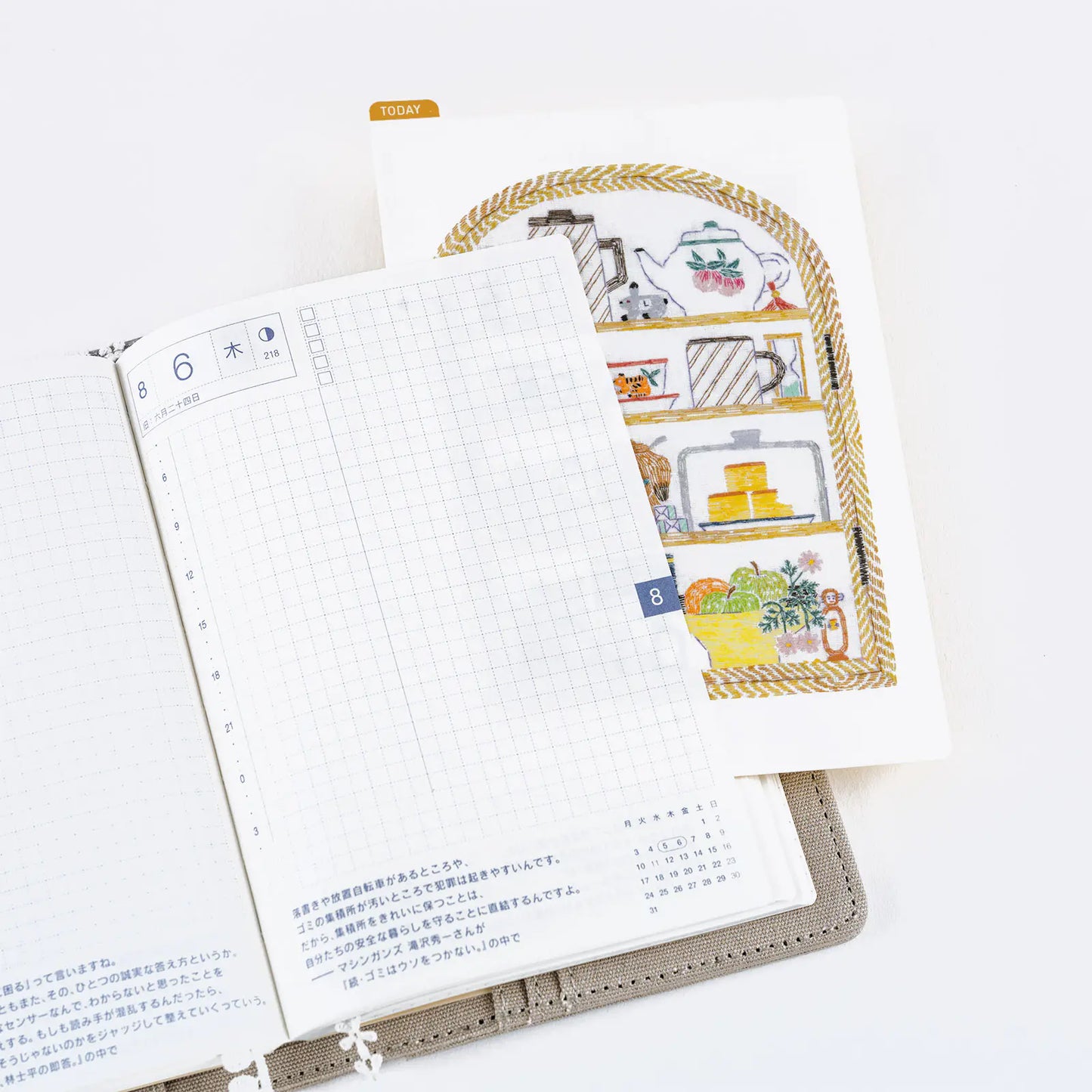PRE-ORDER iyo okumi: Hobonichi Pencil Board (Happy Tea Time) For A6 Size / A5 Size / Weeks , 2026 Hobonichi Accessories