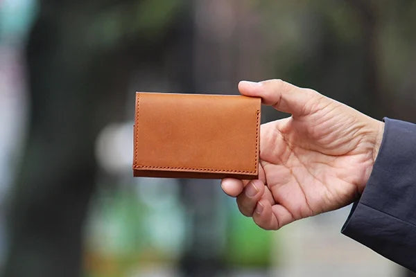 Tri-Fold Leather Wallet, Made in Japan