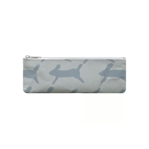 mina perhonen: Pencil Case - run run run / M Size / Gray - , Made in Japan, Japanese pen case