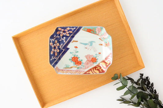 Hasami Yaki(ware) Plate 16 cm (6.3 inches) - Peony and Bird