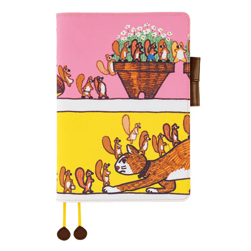 100%ORANGE: Where’s the Squirrel Going [Hobonichi Cousin (A5) Techo Cover] (Cover Only)