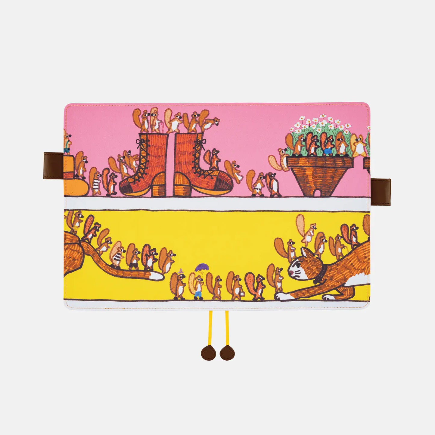 100%ORANGE: Where’s the Squirrel Going [Hobonichi Cousin (A5) Techo Cover] (Cover Only)