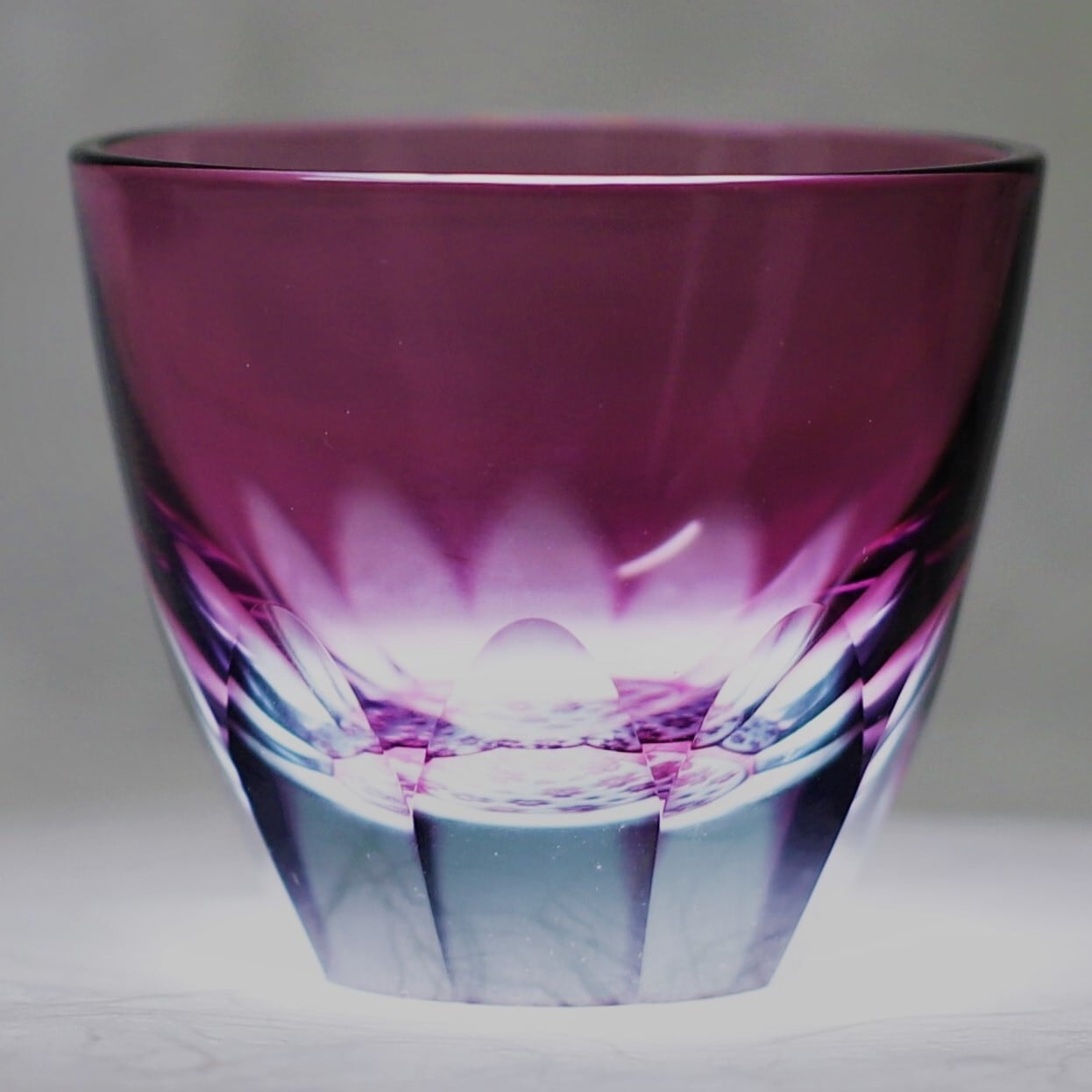 Edo Kiriko Glass Tumbler - Cherry Blossom (Pink × Light Blue)