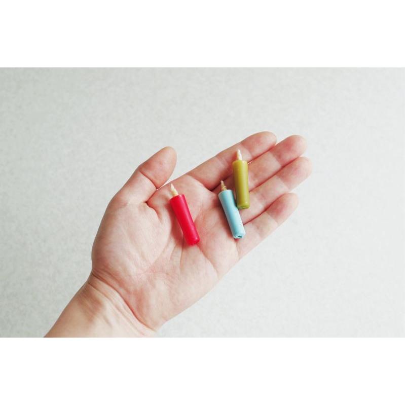 DAIYO Colorful Rice Wax Candles 10 pcs Set - Vivid Colors -, Japanese Wa-Rousoku (Japanese candle)