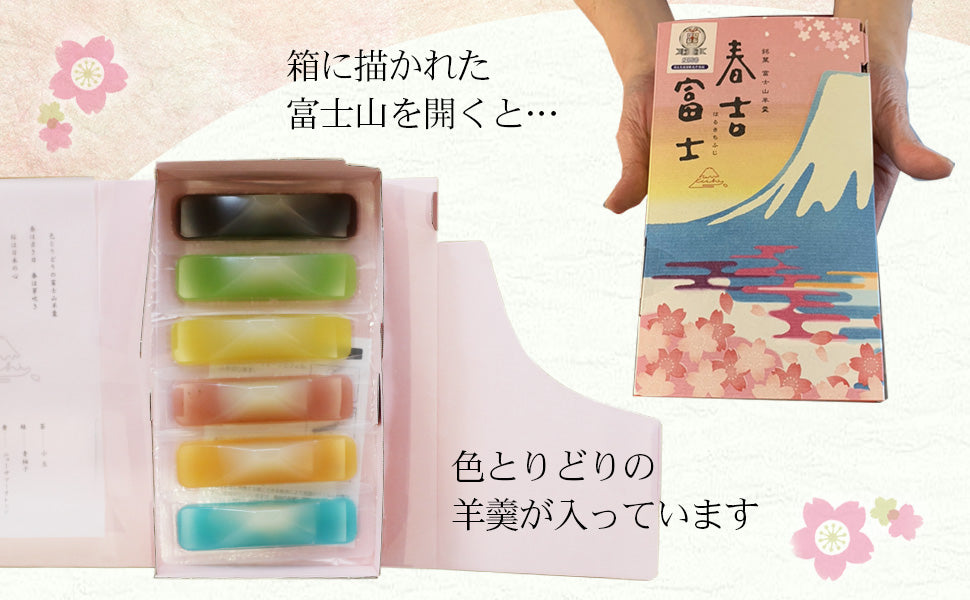 Mt. Fuji Shaped Small Yokan (Japanese traditional sweets) 6 pcs Set, Japanese Wagashi, Japanese Sweets Souvenir, Japanese Desserts