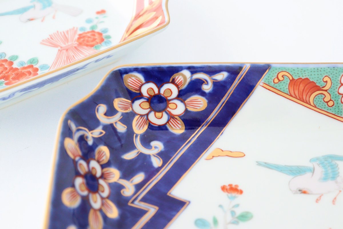 Hasami Yaki(ware) Plate 16 cm (6.3 inches) - Peony and Bird