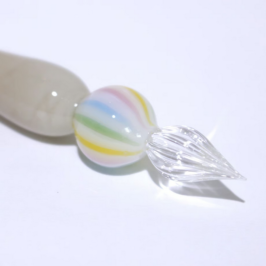 Japanese Glass Dip Pen - Candy / Light Brown - , Gifts for Writers