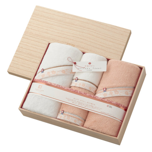 Imabari Towel Bliss Towel (Japanese Apricot) Gift Set(2 Bath Towels, 2 Face Towels)
