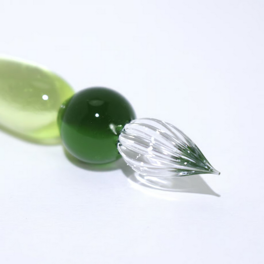 Japanese Glass Dip Pen - Short / Green - , Gifts for Writers