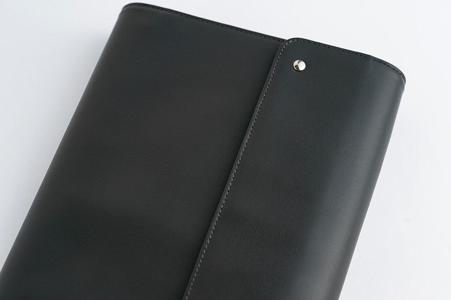 Leather: Charcoal Gray [Hobonichi Cousin (A5) Techo Cover] (Cover Only)