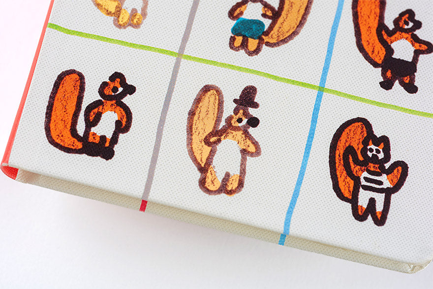 Hobonichi Techo 2026 100%ORANGE: Squirrel’s Moving Day Weeks Hardcover Book / Weekly Horizontal / Jan start / Mon start - English Edition