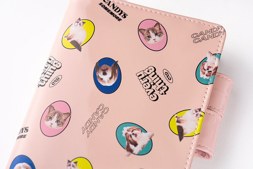 Candy Stripper: Random Dog & Cat (Pink) [Hobonichi Original (A6) Techo Cover] (Cover Only)