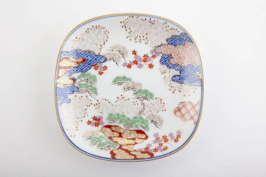 Arita Yaki(ware) Small Plate 15 cm (5.9 inches) - Cherry Blossom, Maple and Pine