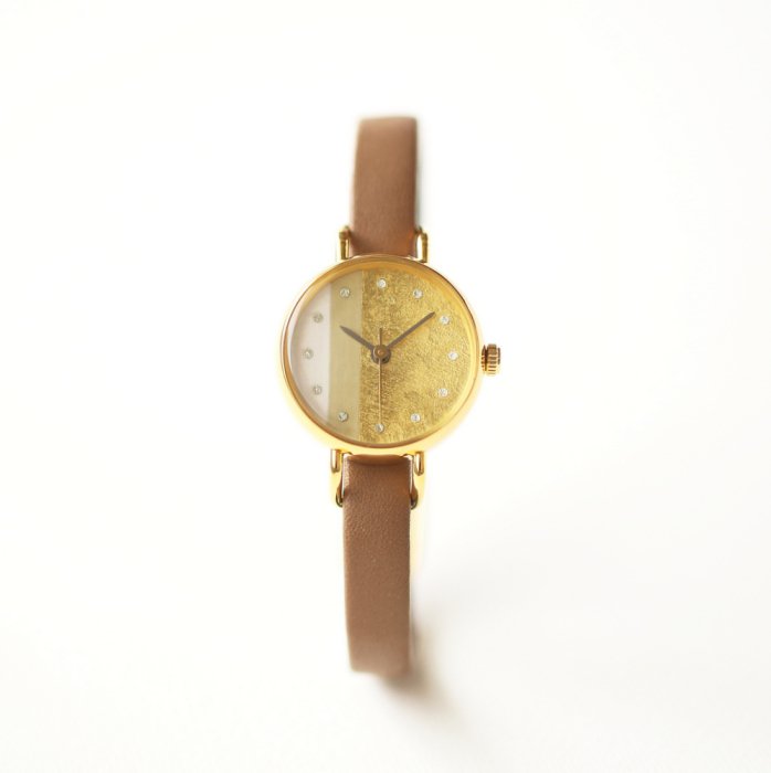 Women's Wristwatch - Sallow Color, Japanese handmade wrist watch