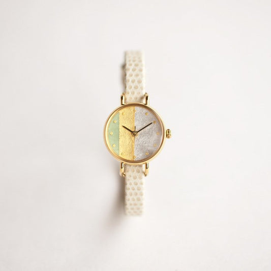 Women's Wristwatch - Green Agate Color, Japanese handmade wrist watch