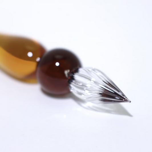 Japanese Glass Dip Pen - Short / Honey - , Gifts for Writers