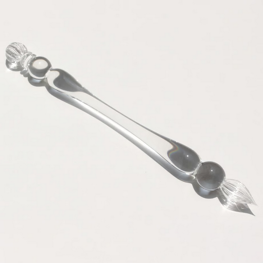 Japanese Glass Dip Pen - Crown / Clear - , Gifts for Writers