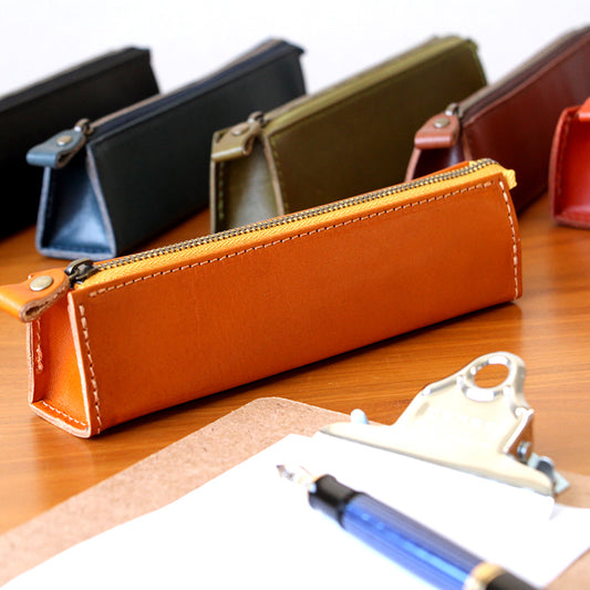 High Quality Tochigi Leather Pencil Case, Japanese leather pencil case, Japanese leather pen case
