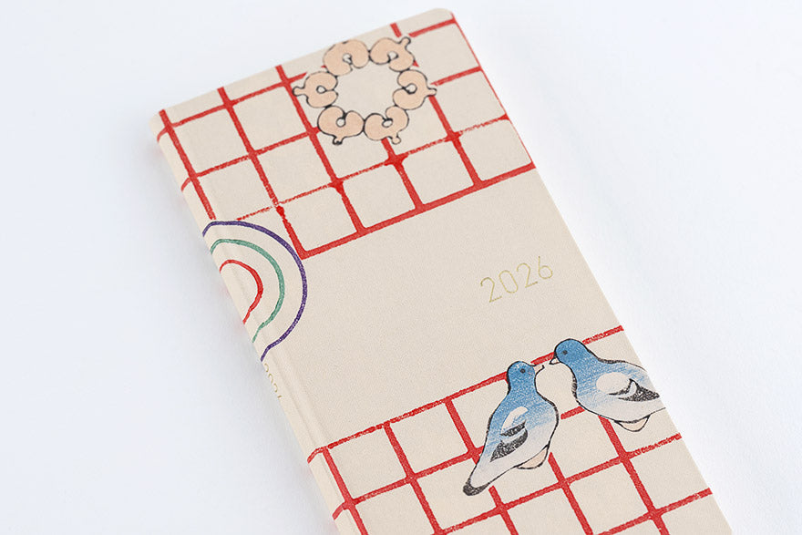 Hobonichi Techo 2026 Spring April Start - Unsodo: Bijutsukai (Blue Pigeons) Weeks Hardcover Book / Weekly Horizontal / April Start / Mon start - Japanese Edition