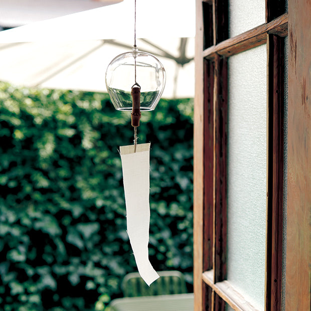 Japanese Glass Wind Bell made in Kyoto, Japanese furin, Japanese wind bell, Japanese wind chime