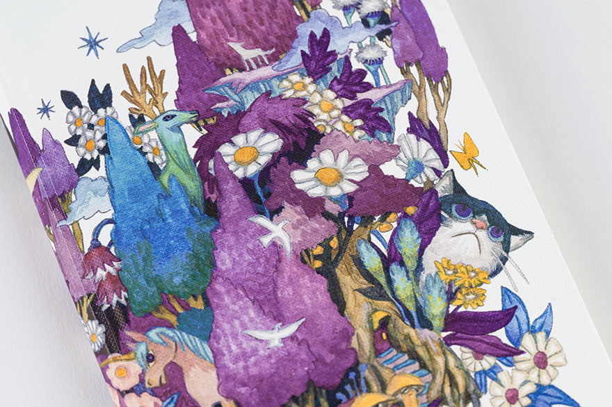 Hobonichi Techo 2025 Masamune Kusano x junaida: Through the Purple Night Weeks Hardcover Book / Weekly Horizontal / January start / Monday start - English Edition