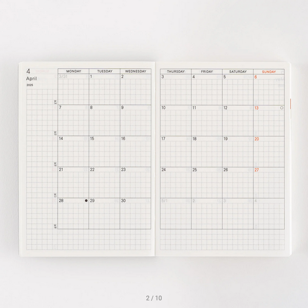 Sale! Hobonichi Techo 2025 English Planner Book (January Start) A6 Size / Daily / Jan start / Mon start