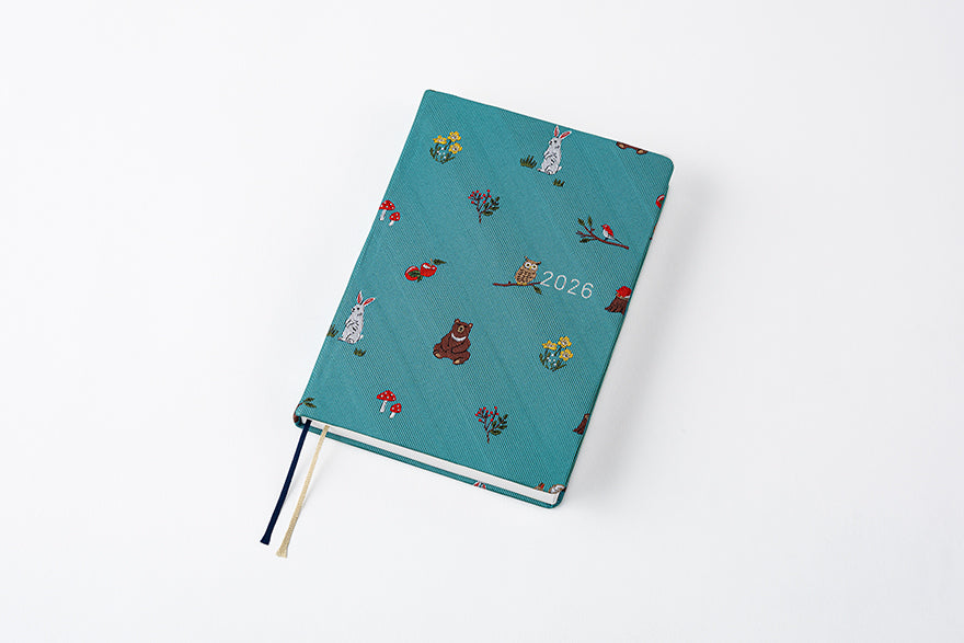 PRE-ORDER Hobonichi Techo 2026 Bow & Tie: In the Forest HON  / A6 Size / Daily / Jan start / Mon start - English Edition