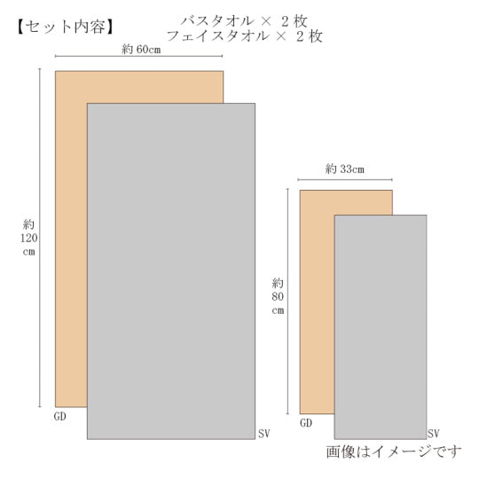 Imabari Towel Treat Yourself Towel Gift Set(2 Bath Towels, 2 Face Towels)