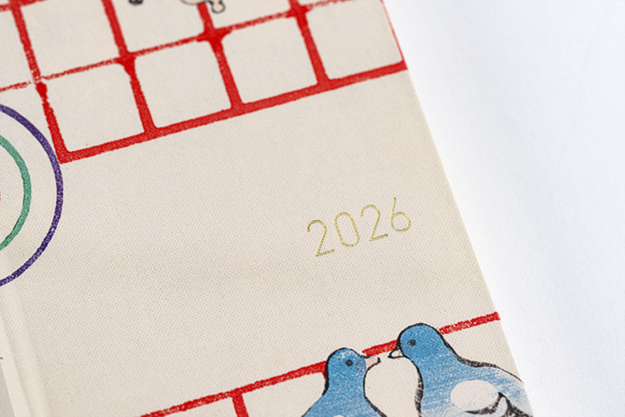 Hobonichi Techo 2026 Spring April Start - Unsodo: Bijutsukai (Blue Pigeons) Weeks Hardcover Book / Weekly Horizontal / April Start / Mon start - Japanese Edition