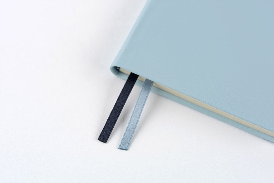 Hobonichi Techo 2026 Leather: Snow Blue Weeks Hardcover Book / Weekly Horizontal / Jan start / Mon start - English Edition