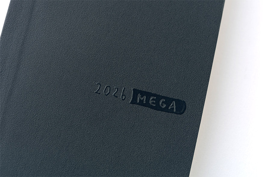 Weeks MEGA, Hobonichi Techo 2026 Sneaker: Indigo Black Weeks Mega Softcover Book / Weekly Horizontal / Jan start / Mon start - English Edition