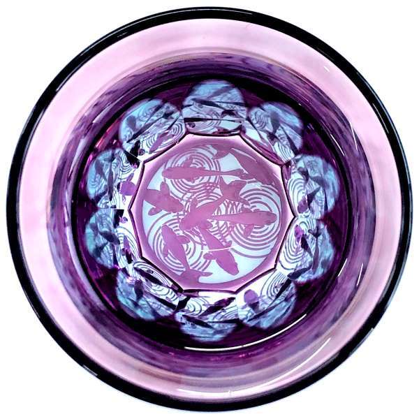 Edo Kiriko Glass Tumbler - Goldfish (Pink × Light Blue)