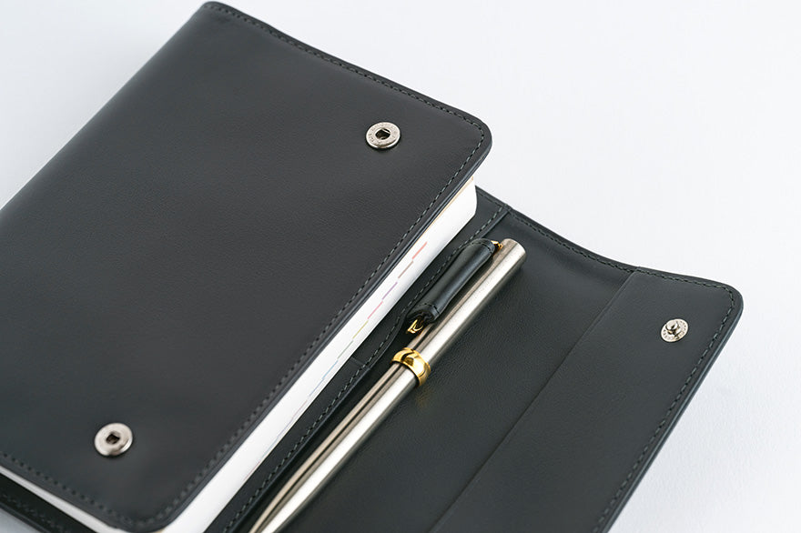 Leather: Charcoal Gray [Hobonichi Original (A6) Techo Cover] (Cover Only)