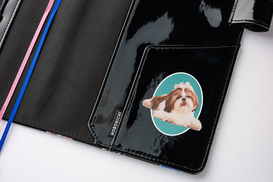 Candy Stripper: Random Dog & Cat (Black) [Hobonichi Cousin (A5) Techo Cover] (Cover Only)