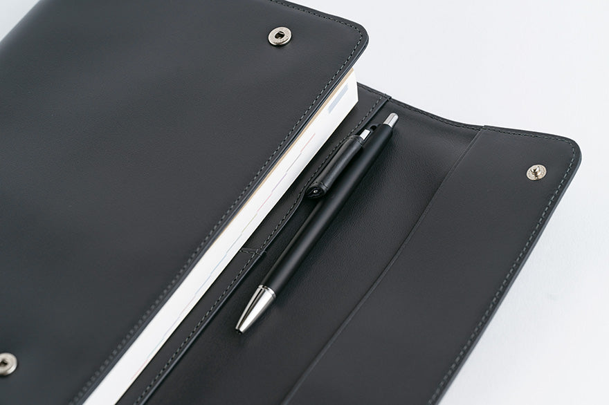 Leather: Charcoal Gray [Hobonichi Cousin (A5) Techo Cover] (Cover Only)