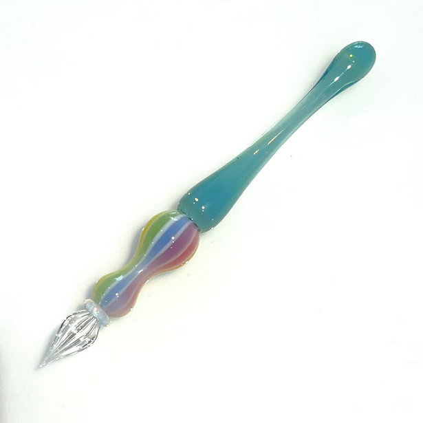 Japanese Glass Dip Pen - Rainbow / Marin Blue - , Gifts for Writers
