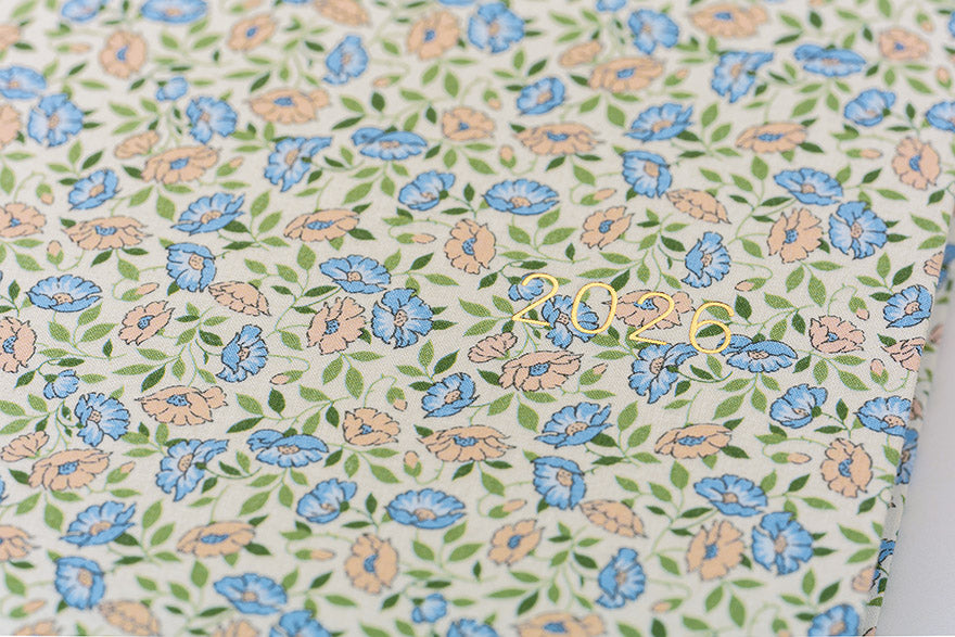 PRE-ORDER Hobonichi Techo 2026 Liberty Fabrics: Sasha Kiora HON / A5 Size / Daily / Jan start / Mon start - English Edition