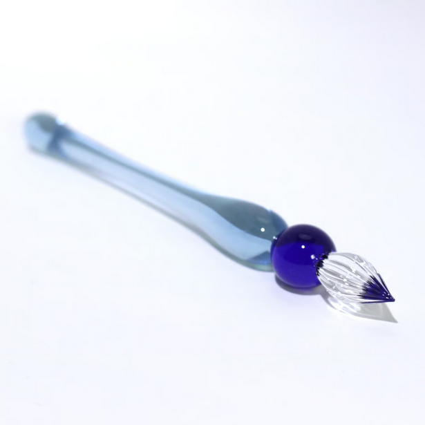 Japanese Glass Dip Pen - Short / Blue - , Gifts for Writers