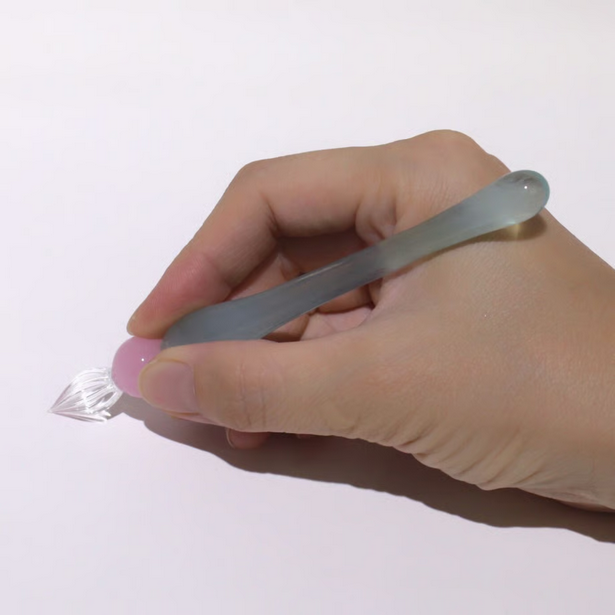 Japanese Glass Dip Pen - Short / Light Blue - , Gifts for Writers