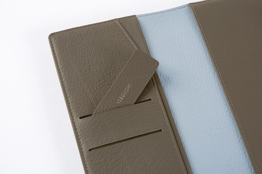 Leather: Taut (Gray & Light Blue) [Hobonichi Weeks Cover] (Cover Only)