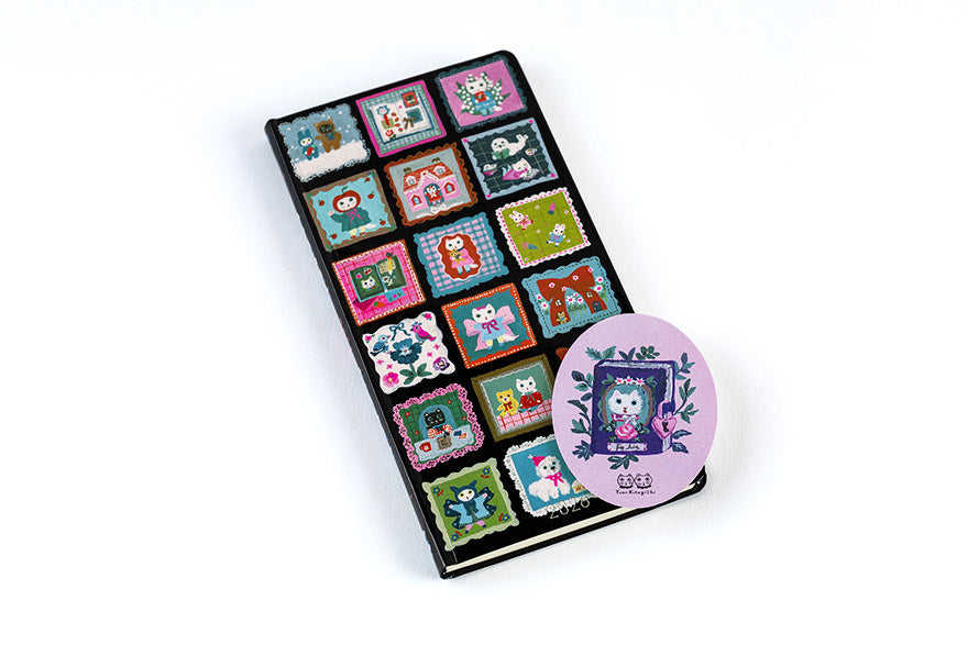 PRE-ORDER Hobonichi Techo 2026 Yumi Kitagishi: White Cat’s Daily Life Weeks Hardcover Book / Weekly Horizontal / Jan start / Mon start - English Edition