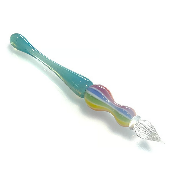 Japanese Glass Dip Pen - Rainbow / Marin Blue - , Gifts for Writers