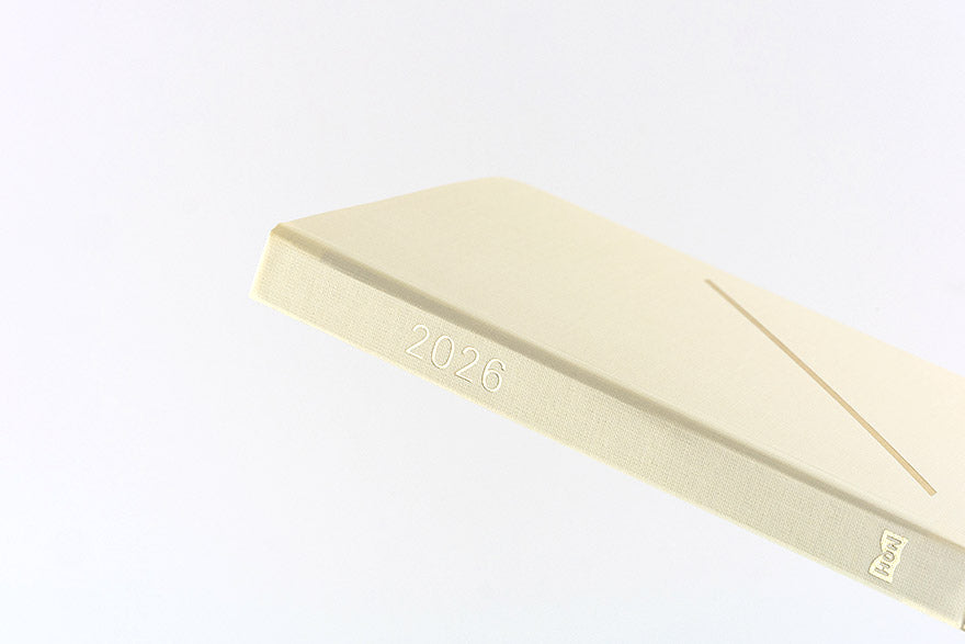 PRE-ORDER Hobonichi Techo 2026 Slash (Ivory) HON / A6 Size / Daily / Jan start / Mon start - English Edition