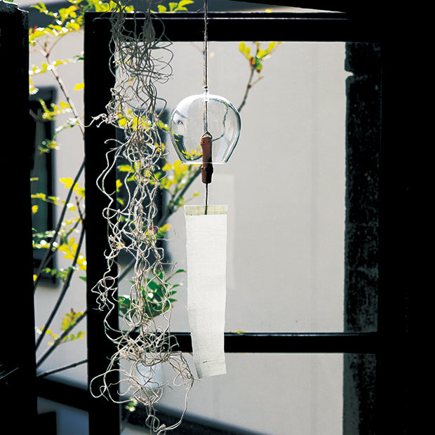 Japanese Glass Wind Bell made in Kyoto, Japanese furin, Japanese wind bell, Japanese wind chime