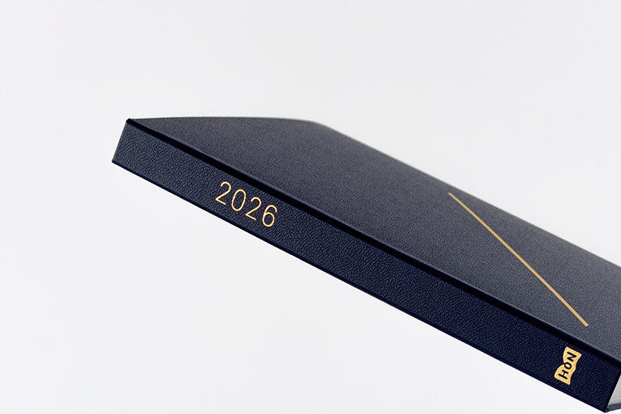 PRE-ORDER Hobonichi Techo 2026 Slash (Navy) HON  / A5 Size / Daily / Jan start / Mon start - English Edition