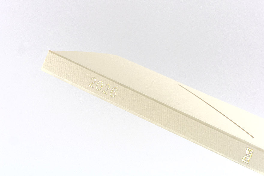 Hobonichi Techo 2026 Slash (Ivory) HON  / A5 Size / Daily / Jan start / Mon start - English Edition