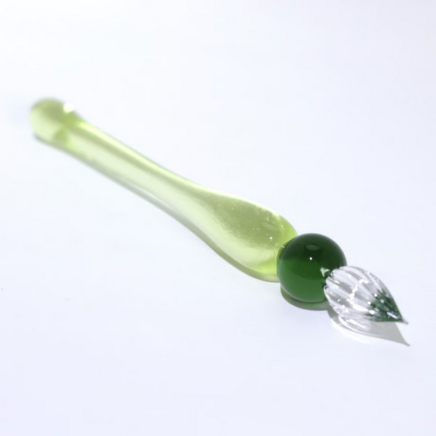 Japanese Glass Dip Pen - Short / Green - , Gifts for Writers