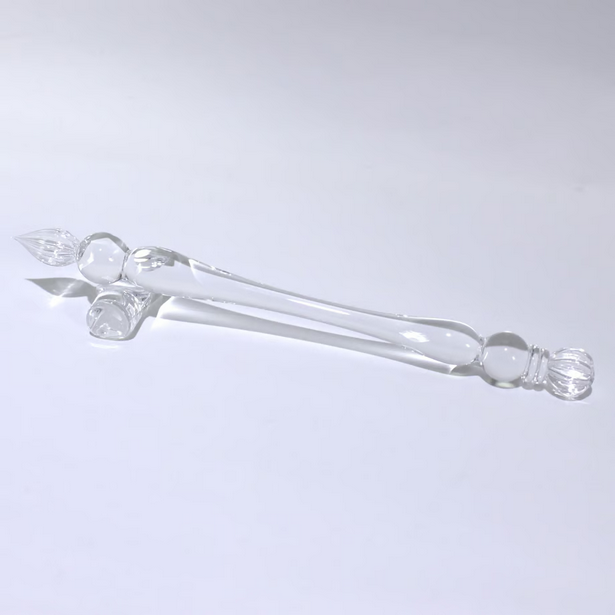 Japanese Glass Dip Pen - Crown / Clear - , Gifts for Writers