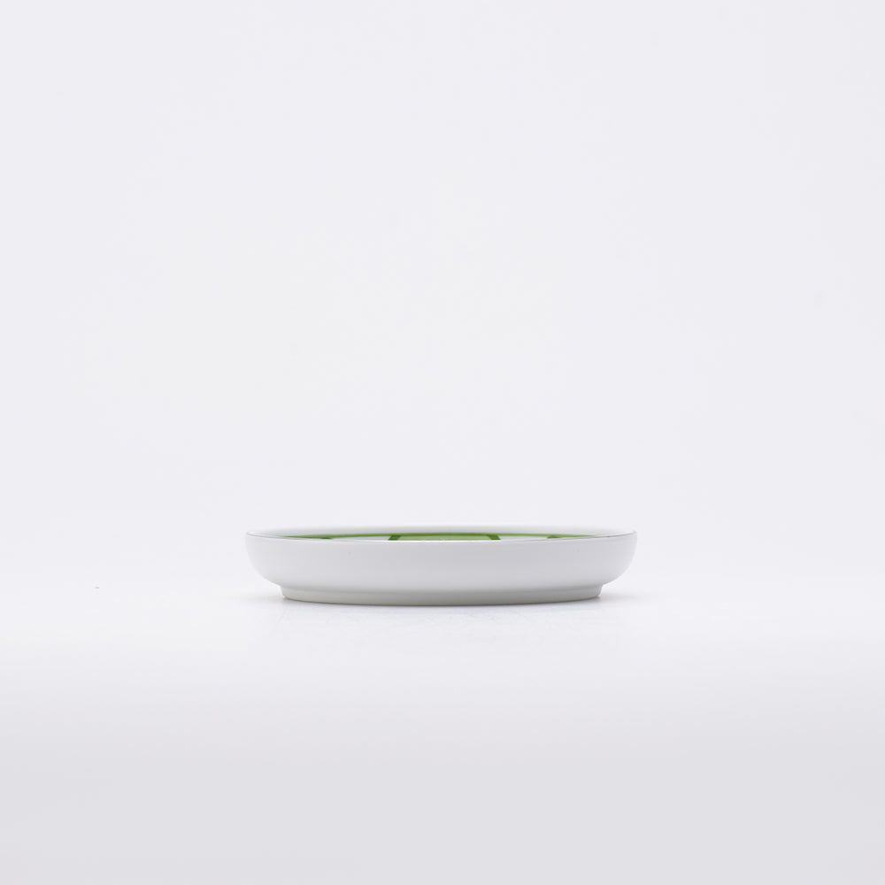 Arita Yaki(ware) Small Plate 13.5 cm (5.3 inches) - Japanese Tea Green